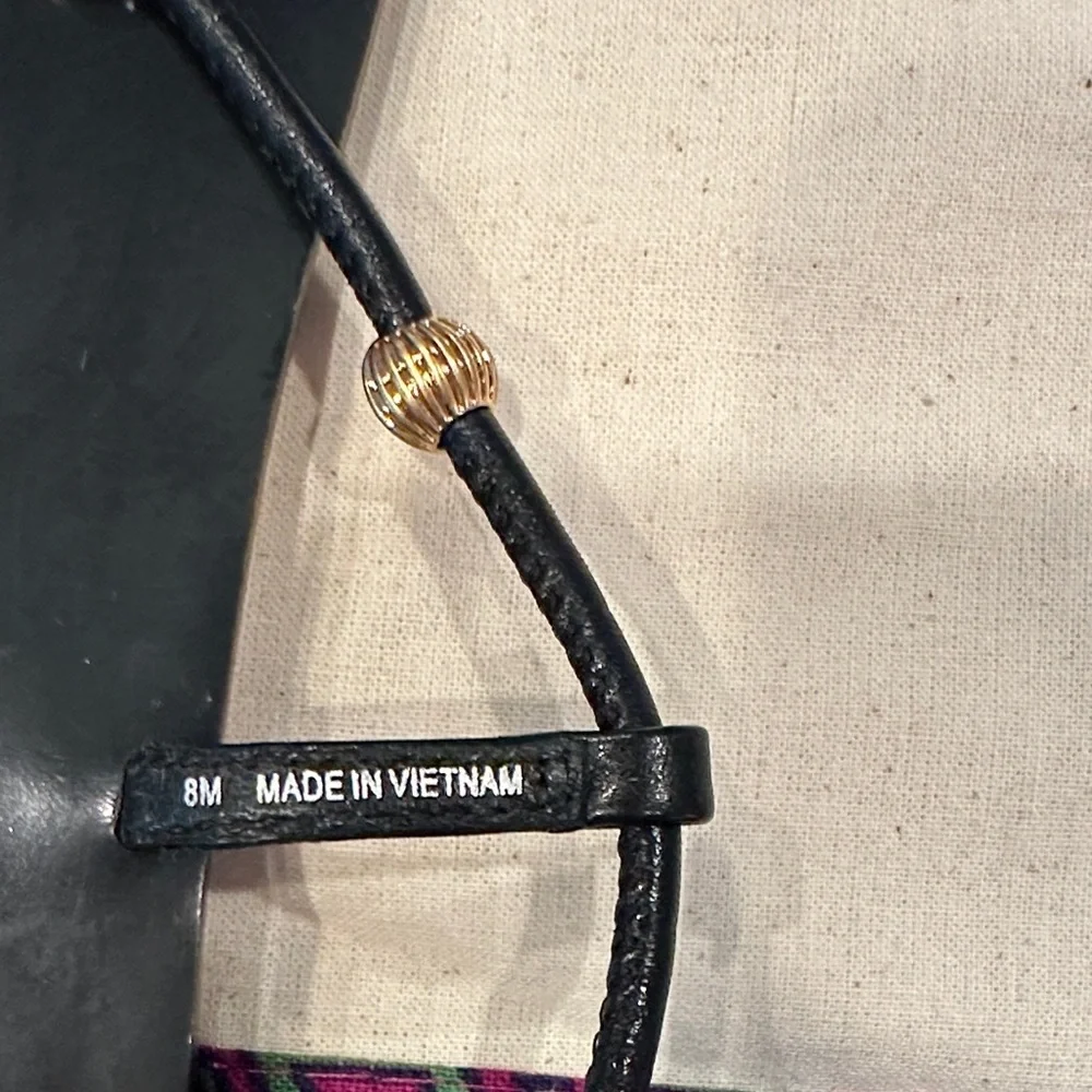 NWOB Tory Burch Capri Lace‑Up Sandals – Perfect Black – Size 8 – With Dust Bag - Picture 12 of 13